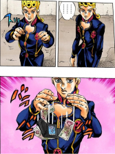 Giorno reveals the items he pick-pocketed from a prison guard giving him a body check