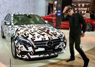 Jouji back in February 2021 posing with the Ripples of Adventure 2018 Mercedes[3]