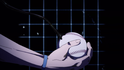 Catches the ball using her stand