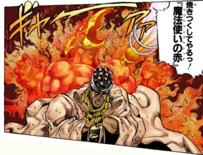 Avdol attempts to stop the bullet