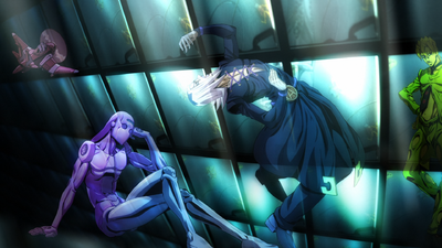 Moody Blues & Abbacchio in the 1st ending credits for Part 5