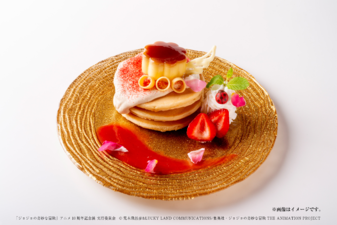 "Giorno's Favorite Pudding and Strawberry Tiramisu Pancake"
