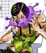 Ermes getting drowned by the Stand