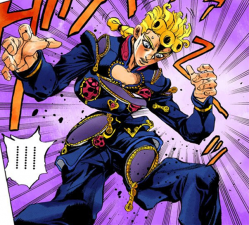 Sticky Fingers using its ability on Giorno