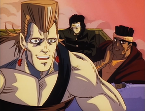 With the Crusaders, he sits in the truck while Joseph drives to pick up Jotaro after he defeated N'doul