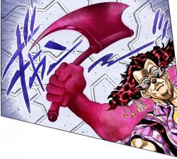 Sethan about to attack young Polnareff