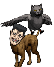 The "Cat-bird" and "Dog-man" renders