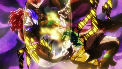 Jonathan lands the finishing blow on Dio