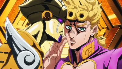 Giorno with his Stand