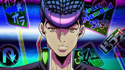 Close-up of Josuke's face