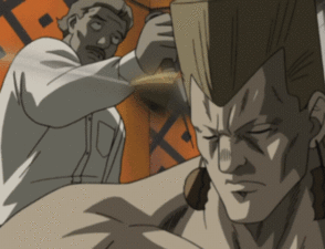 Defends Polnareff from getting stabbed by an ice pick (Ep. 6)