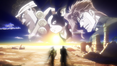 Jotaro and Joseph take one final thought of the fallen Crusaders by the end of their journey