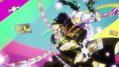 With Star Platinum, surrounded by Tarot Cards, Walk Like an Egyptian
