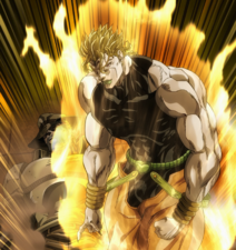"Awakened DIO", now with the perfect body after sucking the blood of Joseph.