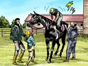 Nicholas's horse led by Diego Brando