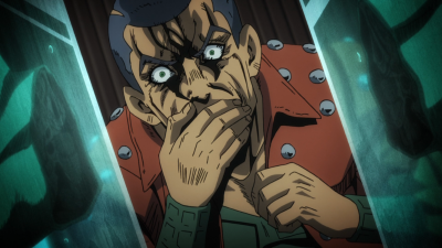 Formaggio's horror upon seeing the frames form Sorbet's dismembered body