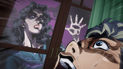 Yukako scares Koichi at his bedroom window