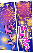 Fireworks when Josuke and Okuyasu discover a winning lottery ticket