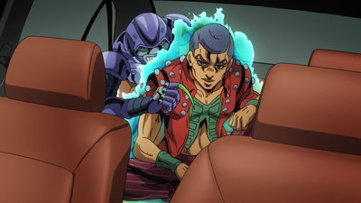 Little Feet's first appearance, attacking Narancia