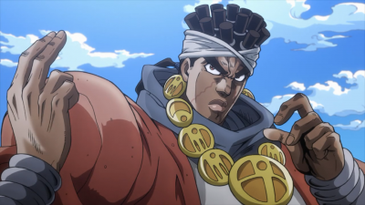 Avdol in his fighting stance