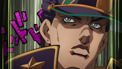 1st shot of Jotaro in the first PV