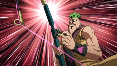 Pesci reels Mista in with his Stand