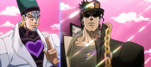 Jotaro challenges Telence to a game of "Oh! That's A Baseball"