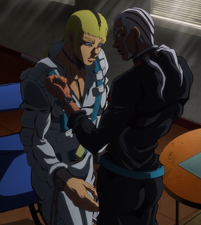Versus' body being measured and examined by Pucci