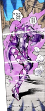 Purple Haze stands up upon summoned by Fugo