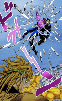 Jotaro surrounded by knives.png