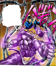 Star Platinum гнёт решётку камеры