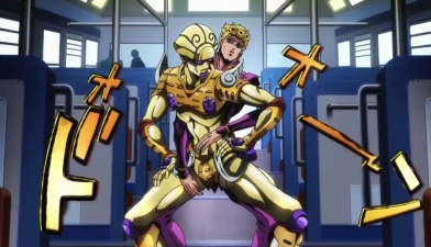 The Stand and its master about to fight Bruno Bucciarati