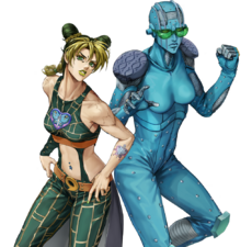 Jolyne in Final Outfit with her Stand