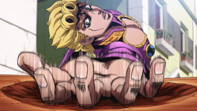 Giorno being affected by Echoes' 3 Freeze