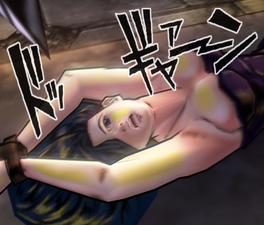 The maiden in the Phantom Blood PS2 game's prologue cutscene