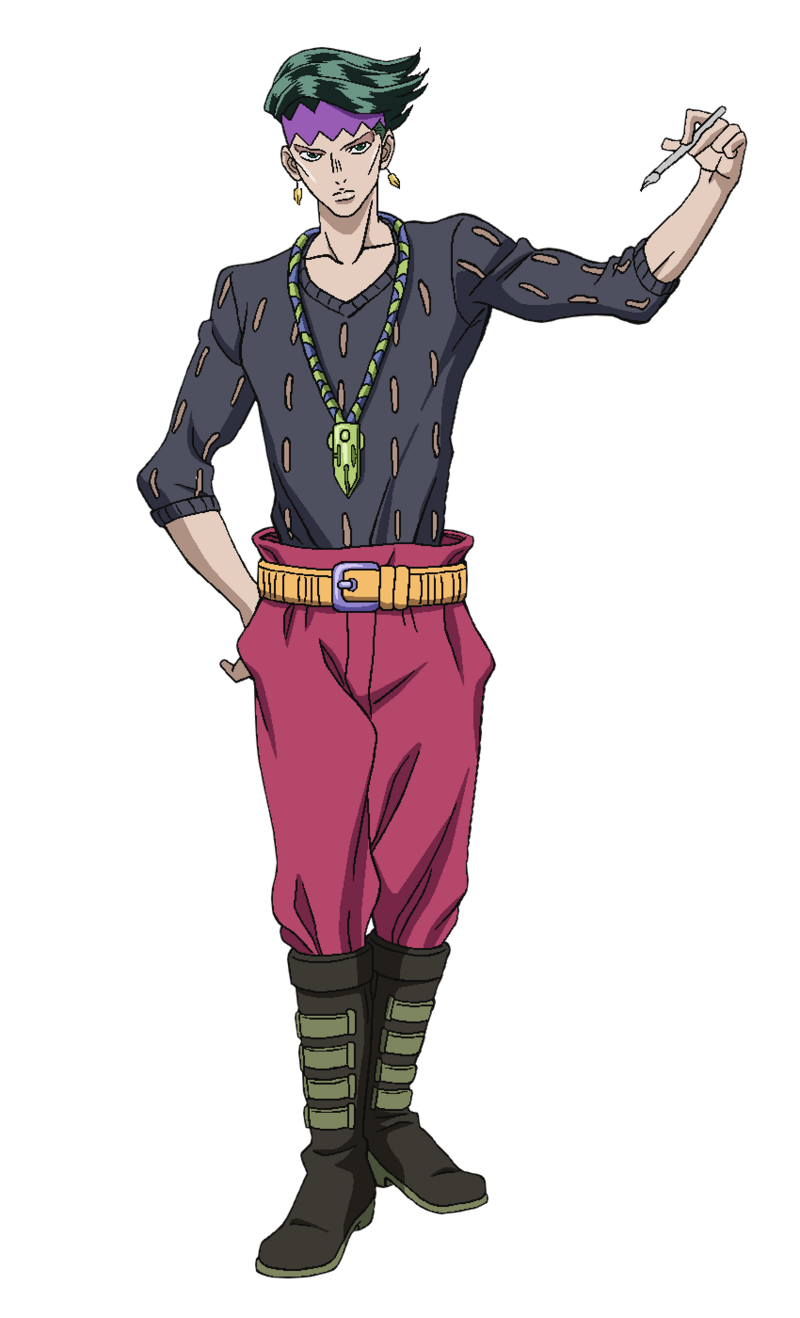 File:Rohan CT Outfit Anime.png - JoJo's Bizarre Encyclopedia | JoJo Wiki