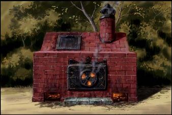 O incinerador onde Danny foi queimado vivo no filme de Phantom Blood