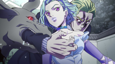 Kira's hand is bitten off by Reimi's dog, Arnold