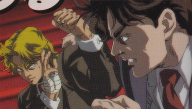 Dio about to engage the fight with Jonathan