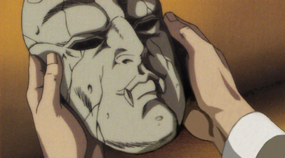 Dio holding the Stone Mask