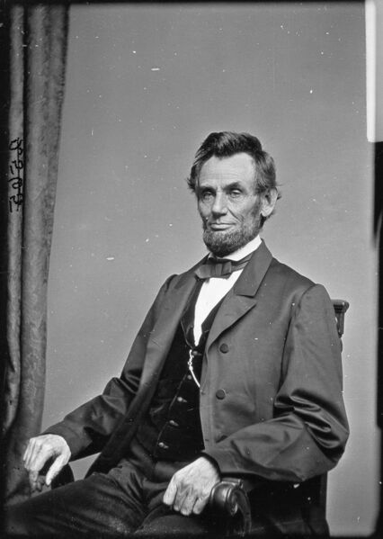 File:Abraham Lincoln Seated Portrait.jpg