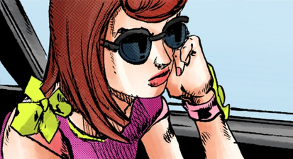 Mitsuba wearing sunglasses