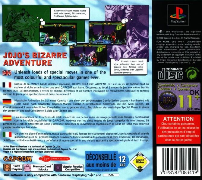 File:JoJo's Bizarre Adventure PS1 Back.jpg