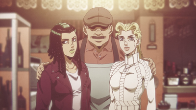 A younger Ermes with her father and sister.