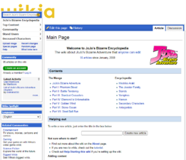 JoJo Wiki when it was first created in 2008