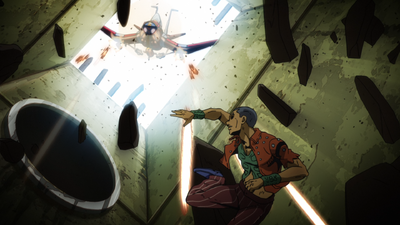 Aerosmith pursues Formaggio in the sewers
