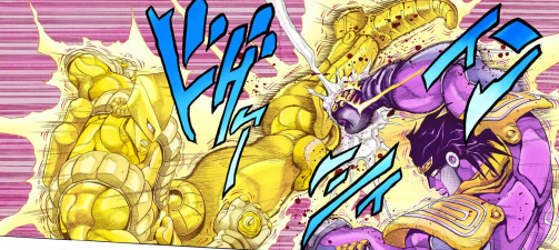 Star Platinum's final clash with The World