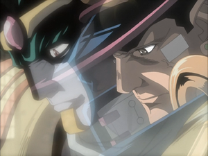 Despite Jotaro being harmed by the fleshbud, the pair of them remain unshaken