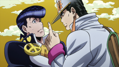 Telling Josuke to take the threat of a rat Stand user seriously.
