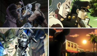 HD] ジョジョ • JoJo: Stardust Crusaders - Jotaro vs possessed Polnareff  (Anubis' defeat) 